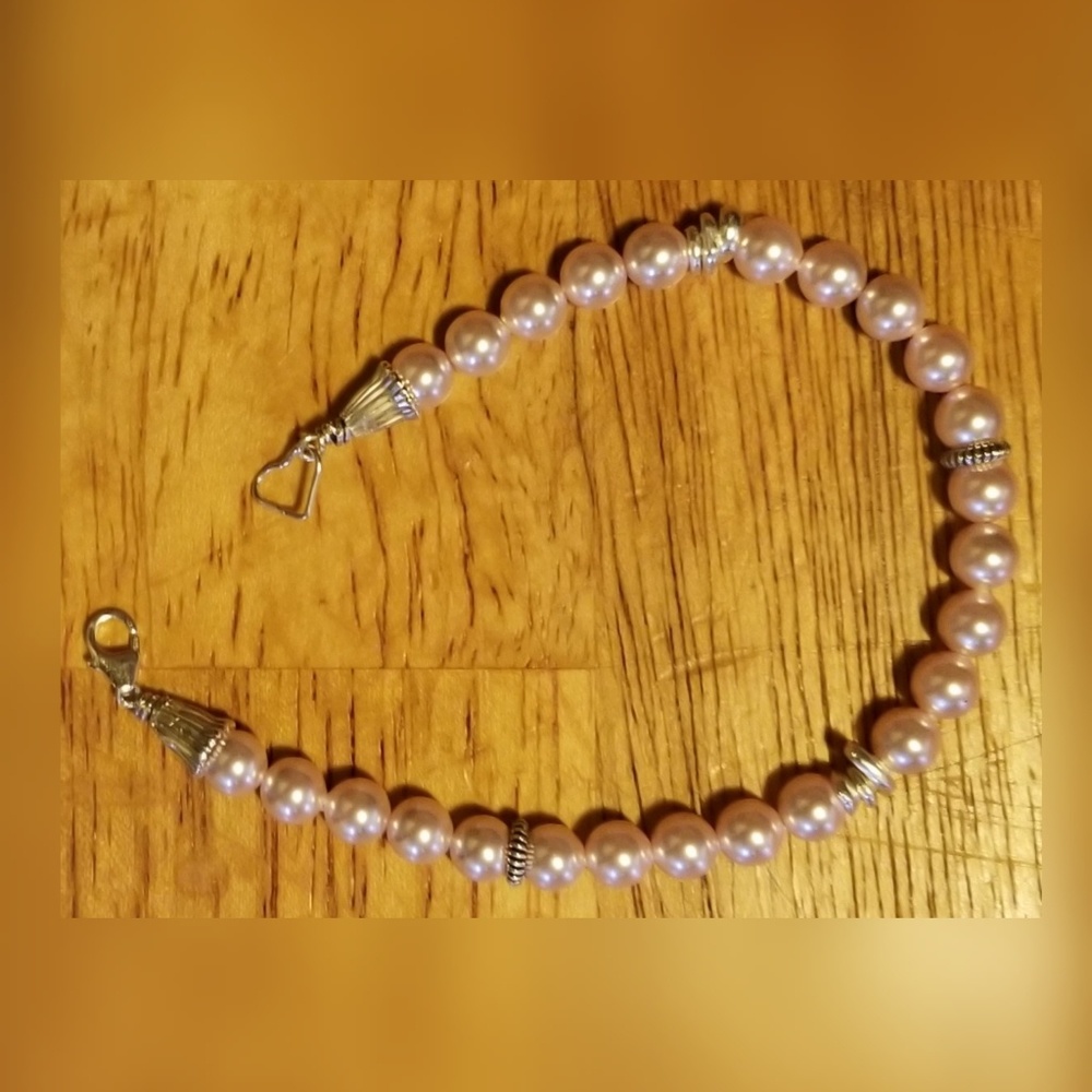Genuine Swarovski Pearl Sterling Silver Bracelet